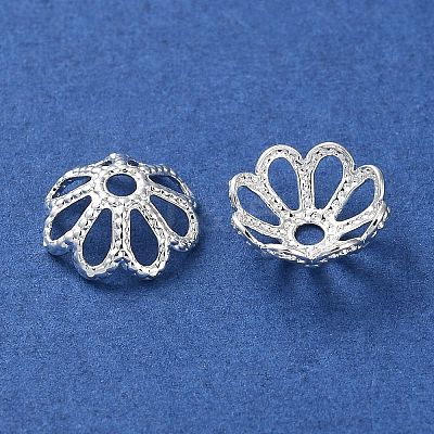 Rack Plating Brass Bead Caps KK-F090-21S-02-1