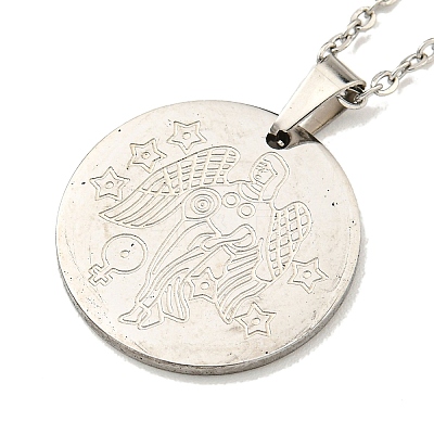 Non-Tarnish Constellation Pendant Necklaces NJEW-S422-04P-06-1