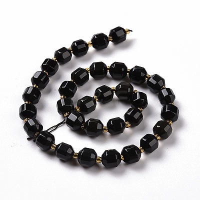Natural Obsidian Beads Strands G-G990-F11-1