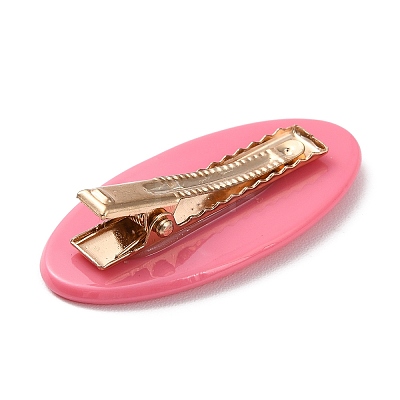 Oval with Word Love Resin Alligator Hair Clips LS-PHAR-D015-01C-1