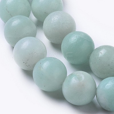 Round Natural Amazonite Bead Strands X-G-I183-02-8mm-1