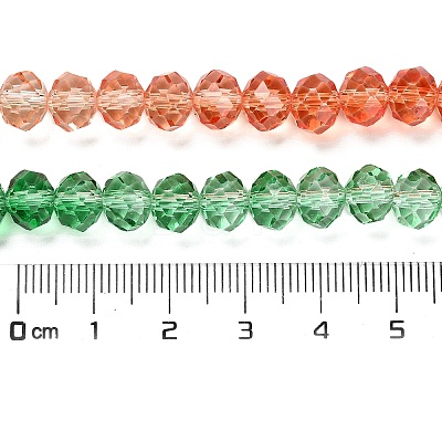 Transparent Painted Glass Beads Strands DGLA-A034-T8mm-A04-1
