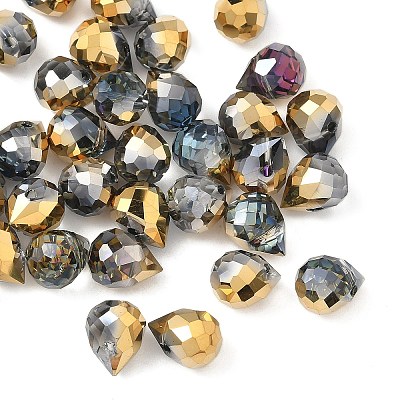 Electroplated Glass Beads GLAA-K062-01A-FR10-1