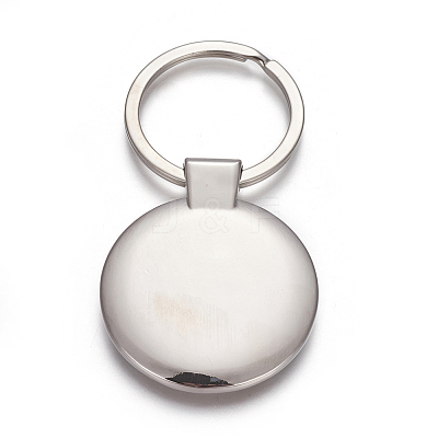 Zinc Alloy Keychain Cabochon Settings KEYC-L020-01P-1