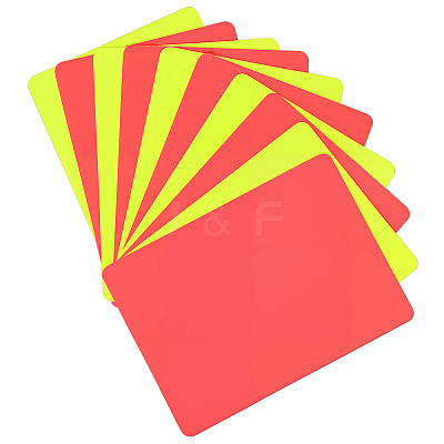 2Pcs PVC Plastic Football Referee Card AJEW-WH20121-16-1