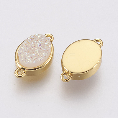 Druzy Resin Links connectors LS-G-F564B-16G-1