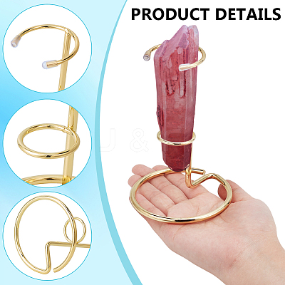 Iron Crystal Pointed Scepter Display Stands ODIS-WH0010-50LG-1