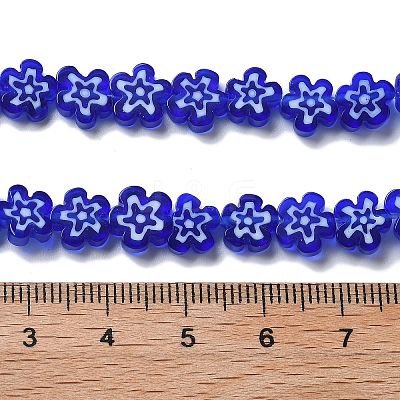 Handmade Millefiori Lampwork Beads Strands LAMP-F035-09D-1