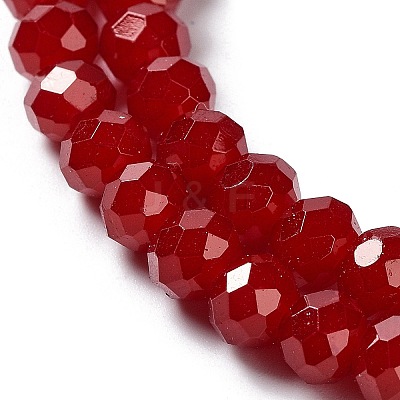 Baking Paint Imitation Jade Glass Bead Strands DGLA-A034-J6MM-A29-1