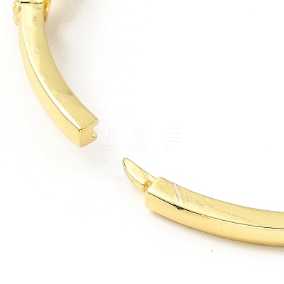 Rectangle & Donut Colorful Cubic Zirconia Hinged Bangle BJEW-G659-02G-1