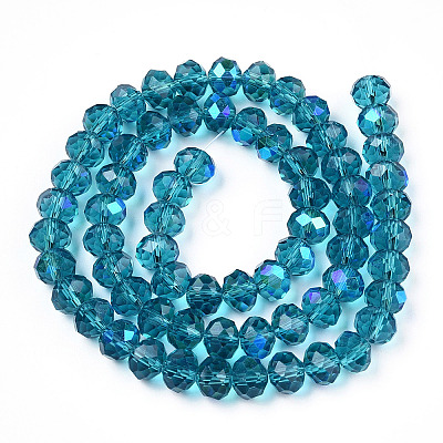 Electroplate Glass Beads Strands EGLA-A034-T1mm-L25-1