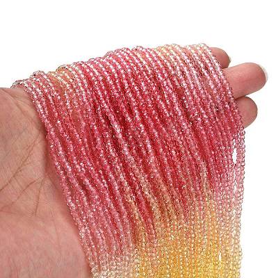 Transparent Painted Glass Beads Strands DGLA-A034-T2mm-A07-1