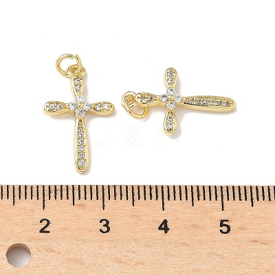 Brass Micro Pave Cubic Zirconia Pendants X1-KK-Q068-49C-G-1