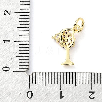Brass Micro Pave Cubic Zirconia Pendants KK-Z120-57B-01-1