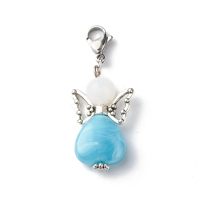 Acrylic Angel Beads Pendant X1-HJEW-JM00520-1