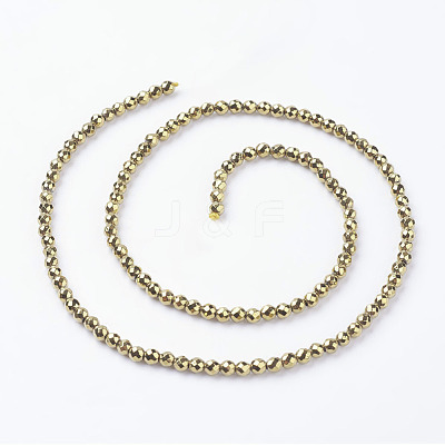 Non-Magnetic Synthetic Hematite Beads Strands X-G-G092-3mm-1-1