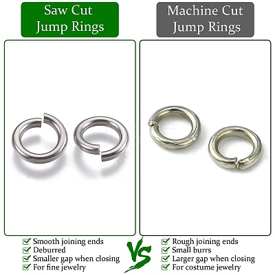 925 Sterling Silver Saw Cut Open Jump Rings STER-F036-02S-0.8x12mm-1