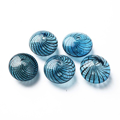 Transparent Handmade Blown Glass Globe Beads X-GLAA-T012-46-1