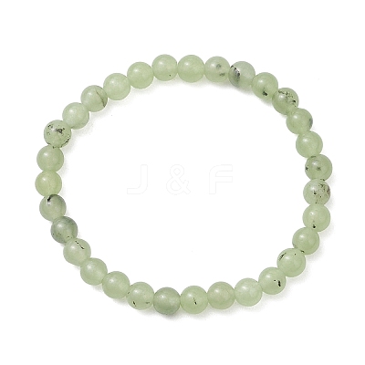 Natural Prehnite Beads Stretch Bracelets for Women BJEW-JB13197-1