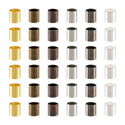 1368Pcs 6 Colors Brass Crimp Beads KK-YS0001-09-1