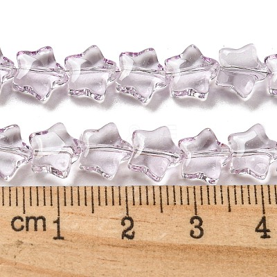 Baking Paint Transparent Glass Beads Strands X1-DGLA-A07-T8mm-KD03-1