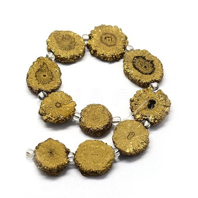 Natural Druzy Quartz Crystal Beads Strands G-F582-A03-1
