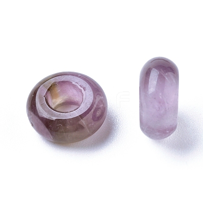 Natural Amethyst European Beads X-G-G740-12x6mm-13-1