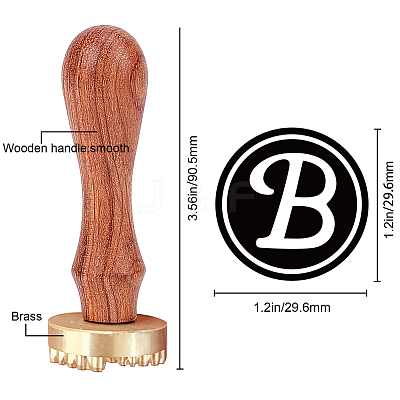 1Pc Golden Tone Brass Stamp Head DIY-CP0007-81B-1