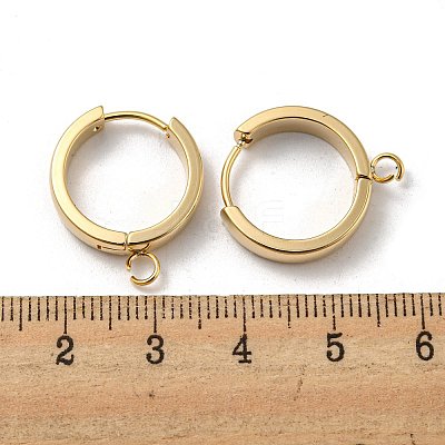 201 Stainless Steel Huggie Hoop Earrings Findings STAS-A167-01U-G-1