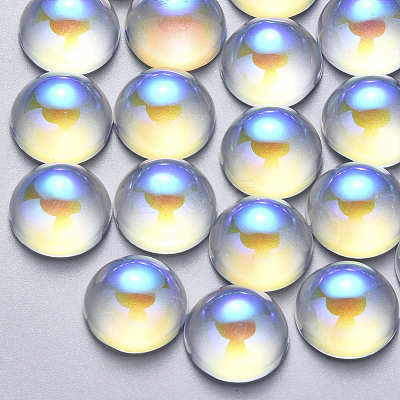 Transparent Glass Cabochons X-GLAA-S190-013A-F01-1