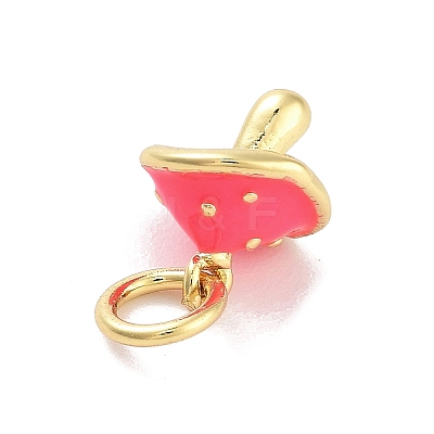 Real 18K Gold Plated Rack Plating Brass Enamel Charms KK-M293-23G-02-1