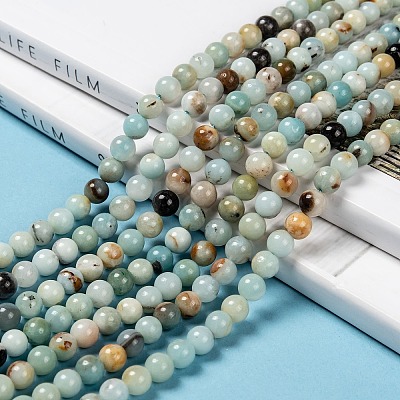 Natural Flower Amazonite Beads X-Z26N5018-1