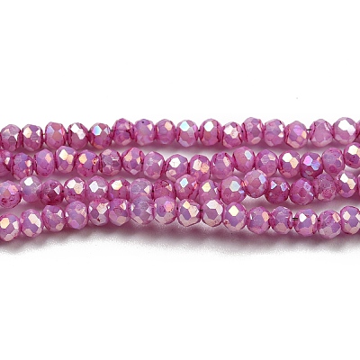 Opaque Baking Paint Glass Beads Strands DGLA-F002-03-1