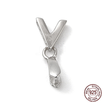 Rhodium Plated 925 Sterling Silver Ice Pick Pinch Bails STER-NH0001-26P-1