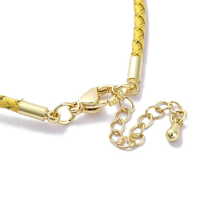 Polyester Cord Braided Bracelet Makings MAK-Z003-01G-08-1