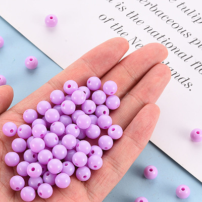 Opaque Acrylic Beads X-MACR-S370-C8mm-A03-1