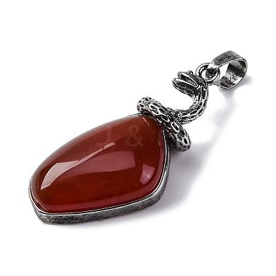 Natural Carnelian(Dyed & Heated) Pendants G-K338-42AS-06-1