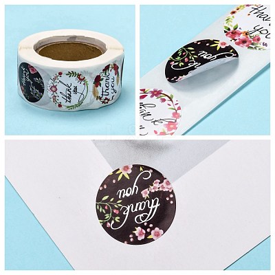 1 Inch Thank You Theme Self-Adhesive Paper Stickers DIY-K027-B04-1