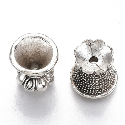 Tibetan Style Alloy Beads Caps X-TIBE-R317-036AS-LF-1
