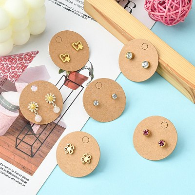 50Pcs Paper Jewelry Display Cards CDIS-CJ0001-07-1