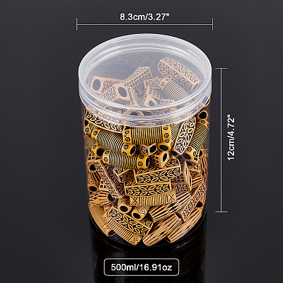 Plastic Dreadlocks Braiding Beads OHAR-NB0001-13-1