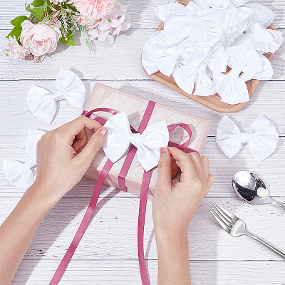 30Pcs Bowknot Polyester Ornament Accessories DIY-AR0005-11A-1
