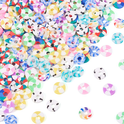 70G 10 Colors Handmade Polymer Clay Beads CLAY-TA0001-76-1