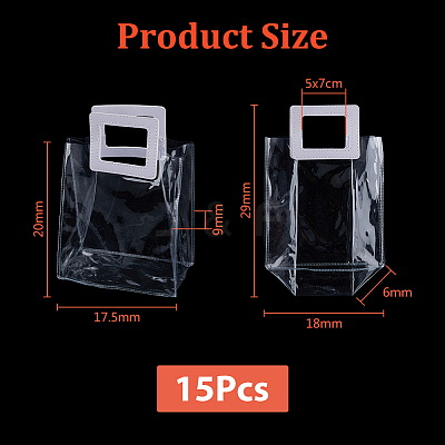 Valentine's Day 15Pcs PVC Plastic Gift Bags ABAG-FH0001-05-1