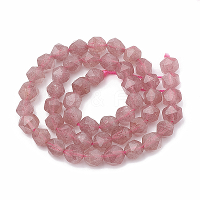 Natural Strawberry Quartz Beads Strands G-S332-8mm-006-1