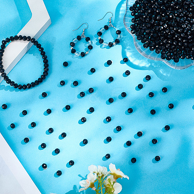 Opaque Solid Color Glass Beads Strands EGLA-LT0001-04B-1