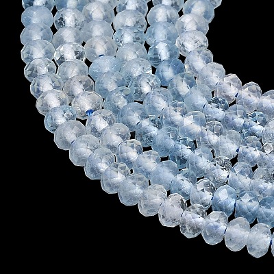 Natural Aquamarine Beads Strands G-P629-B01-01-1