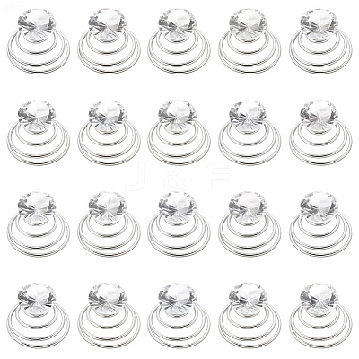 60Pcs Spiral Hair Pin Coil Iron Hair Accessories OHAR-SP0001-11-1