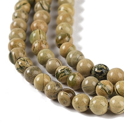 Natural Verdite Stone Beads Strands G-P530-B07-01-1
