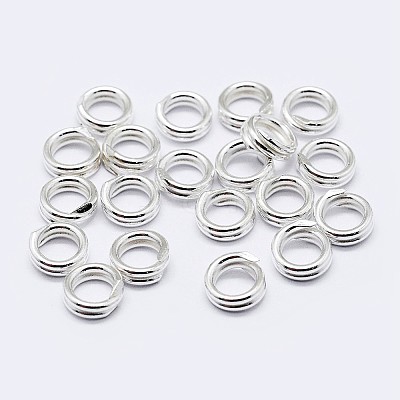 925 Sterling Silver Split Jump Rings STER-F036-01S-0.6x5mm-1